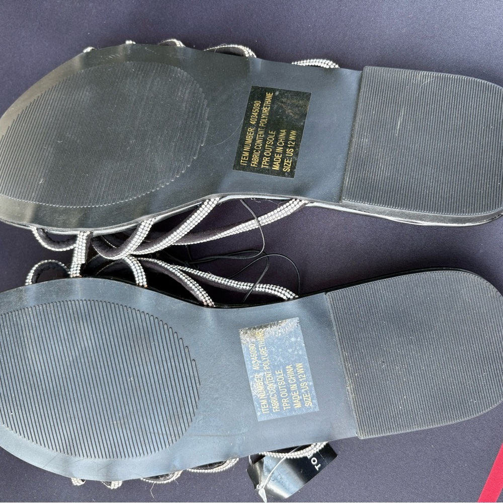 Torrid Black and Silver Women's Sandals - Picture 4 of 4